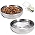 Cat Bowls Stainless Steel 304, NATRUTH 2 Pcs Cat Bowl, Cat Food and Water Bowls, Safe and Healthy Multi-purpose Cat Feeding Bowl, Pet food Bowls for Cats and Small Dogs