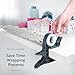 Wrap Buddies Tabletop Gift Wrapping Tool – Set of 2 Adjustable Wrapping Paper Table Clamps with Gift Wrap Tape Dispenser – One-Handed Tape Cutter – Perfect for Holidays and Crafting – Slate Grey