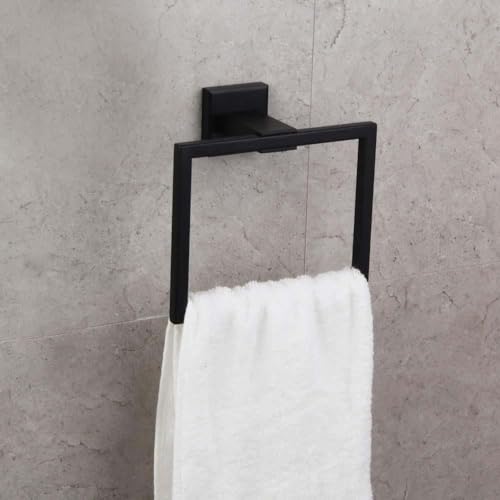 Anneau de serviette carré noir pour optimiser l'espace et sécher vos torchons - 7