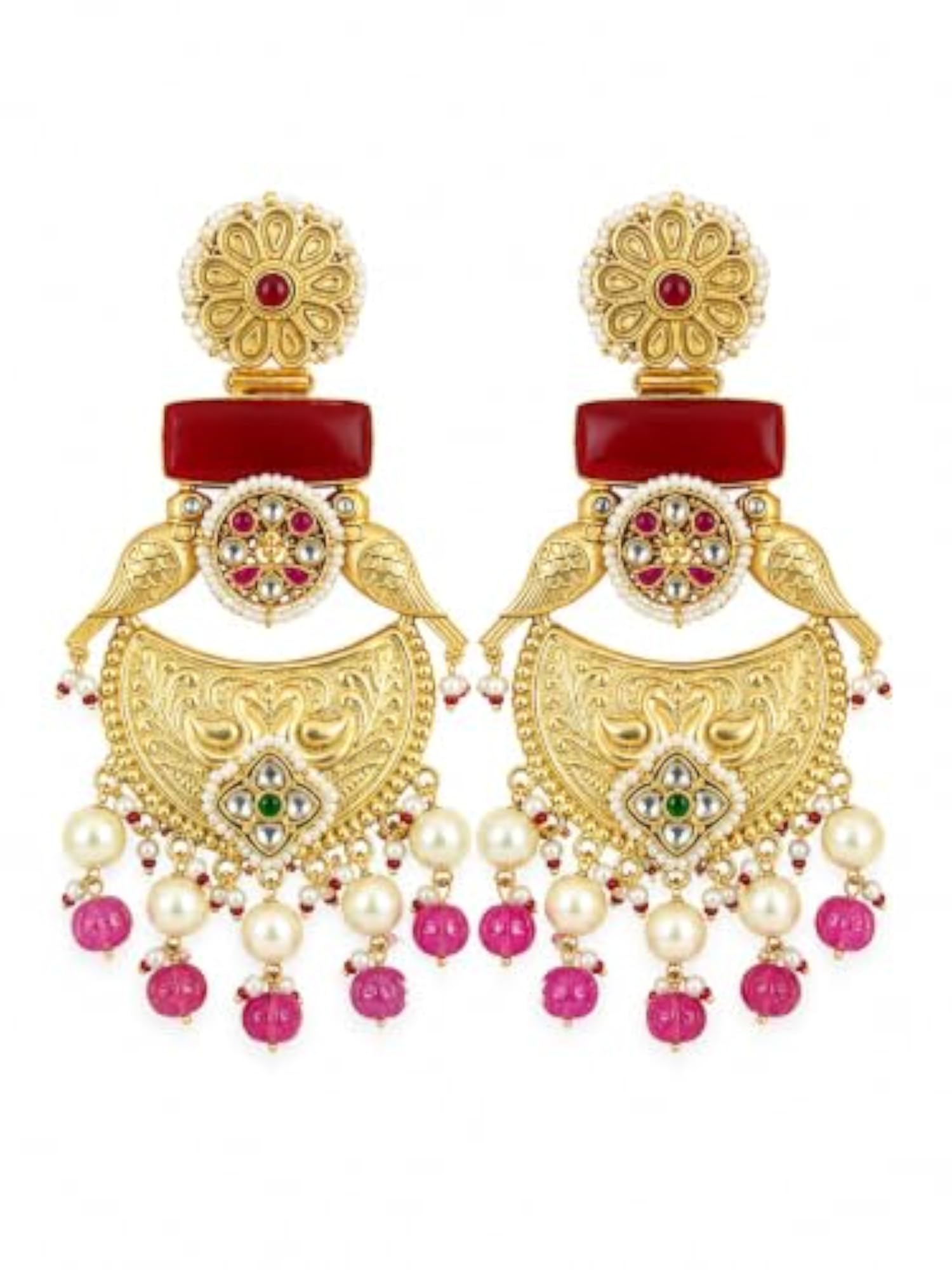 Women's Meher Noor Earrings, Elegant Design