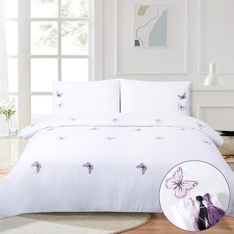 Chlophy Butterfly Double Duvet Cover Set Cover