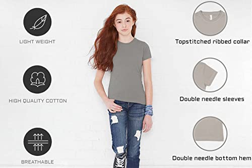 Marky G Apparel Girls' Fine Jersey Short-Sleeve Crew-Neck T-Shirt (Pack of 3)4