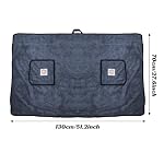Badehandtuch für Hunde, Handtücher Schnelltrocknend Groß Hund 130X70cm, Hundehandtuch Mikrofaser 400gsm Extra Weich, Handtuch Extra Saugfähig Mit Taschen für Haustier (Blau) – Bild 2