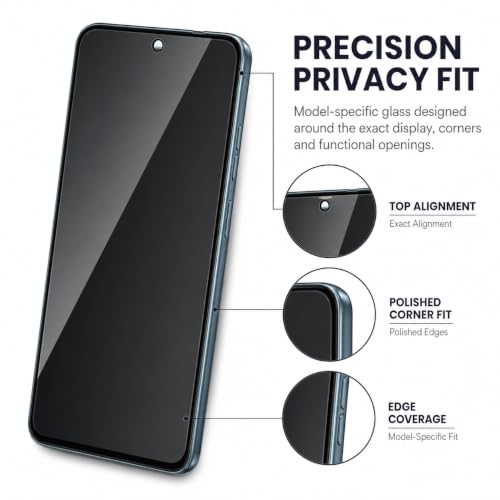 Image of FIRST MART Privacy Tempered Glass for Motorola G Max, 2 Pack | Anti-Spy 9H Screen Protector, Edge-to-Edge, Case-Friendly, Scratch Resistant, Bubble-Free