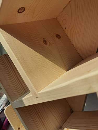 Kanduo Revistero Independiente Revistero con Soporte de Suelo de Madera Vintage, Estante de exhibición de folletos periódicos de árbol, Organizador de Varios Niveles Soporte de Suelo(S) - imagen 6