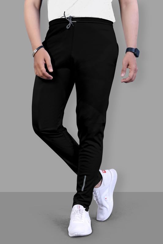 Image of NoseQueen Regular Track Pants for Man | Men Trackpant | Night Pants for Man with with Zippered Pockets, Drawstring Waist