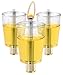 Pre-Filled Menorah Oil Cup Candles - Hanukkah Candles EZ Lights - Jelled 100% Olive Oil with Cotton Wick in Plastic Cup - Medium Size, 44 Pack, Burns 2.5 Hrs