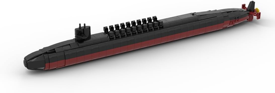 RBLOCTOYNY Ohio Class Nuclear Submarine Building Blocks Set, US Navy SSBN Replica for Military Themed Display & Compatible with Brand, Detailed Model Kit for Adult, Gift for Enthusiasts (853PCS)