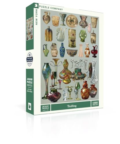 New York Puzzle Company - Vintage Images Thrifting - 1000 Piece Jigsaw Puzzle for Adults