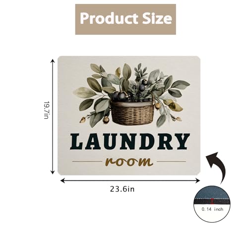 Image of Washer Dryer Top Cover Mat, Non-Slip Laundry Room Decor, Laundry Room Kitchen Appliance Decor Protector Universal 23.6 inchx19.7 inch (Laundry Room)