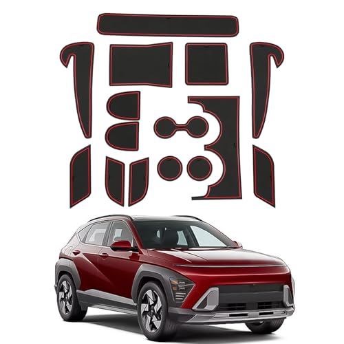 Alfombrillas de goma portavasos reposabrazos Hyundai Kona SX2 2024 2025