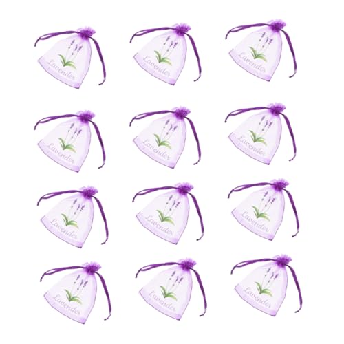UKCOCO 50 Piezas Bolsa Vacía Bolsa Floral Seca Armario Bolsa de Lavanda Bolsa Vacío Interior Saquitos de Lavanda Para El Armario Sacos de Lavanda Fragante Tela Violeta