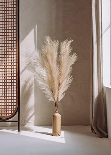 Chousse-43-36-ft-Pampas-Grass-Tall-4-Pcs-Faux-Pampas-Grass-Bulk-Artificial-Large-Pampas-Grass-Decor-for-Floor-Vase-Room-Decor-Home-Decor-Boho-Decor-Coffee-Cream