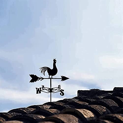 Girouette coq avec indicateur de direction du vent précis pour toit et abri