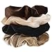 Large Scrunchies for Women 4Pcs Velvet Jumbo Scrunchies for Hair Soft Ponytail Holder Cute Colors Elastic Hair Bands Fashion Bulk Hair Ties for Teens Girls Thick Curly Thin Fine Hair Valentine's Day