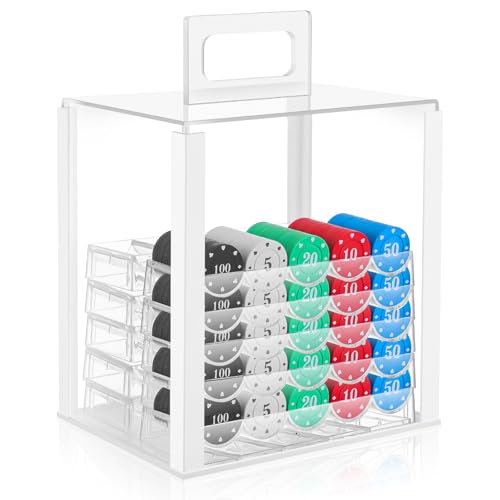 Rack de poker acrylique 1000 jetons pour transformer votre salon en casino