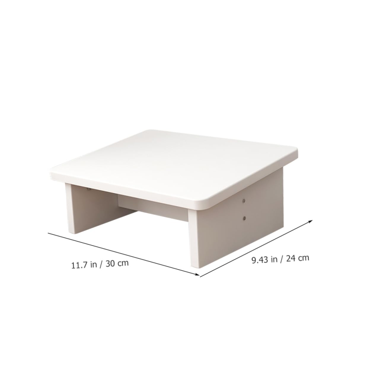 Sgabello Poggiapiedi da Scrivania in Legno Bianco Antiscivolo Leggero | Studio e Ufficio, Design Inclinato, Aiuta a Ridurre la Stanchezza, Uso Sotto Scrivania, Supporto Stabile