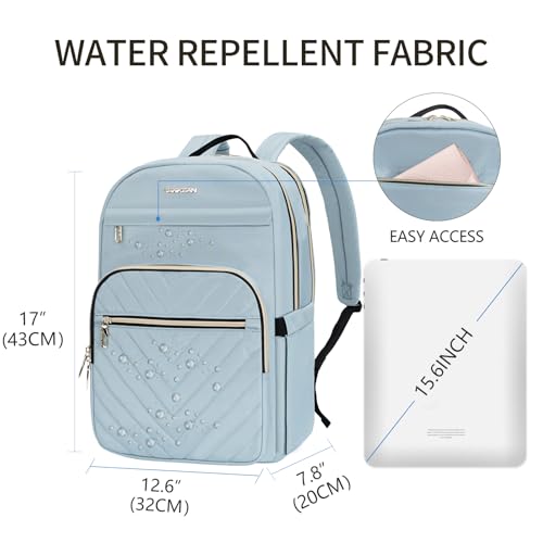 Image of VANKEAN 15.6 Inch Laptop Backpack for Women Work Laptop Bag Stylish with USB Port