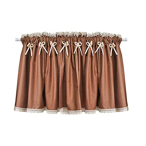 Cortinas cortas de algodón natural con estampado de mariposas para ventanas de baño 7