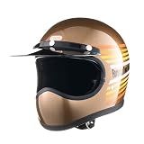 TT&CO Retro Motorcycle Helmet Toecutter Rainbow Full Face Helmet DOT Approved Casco para Moto