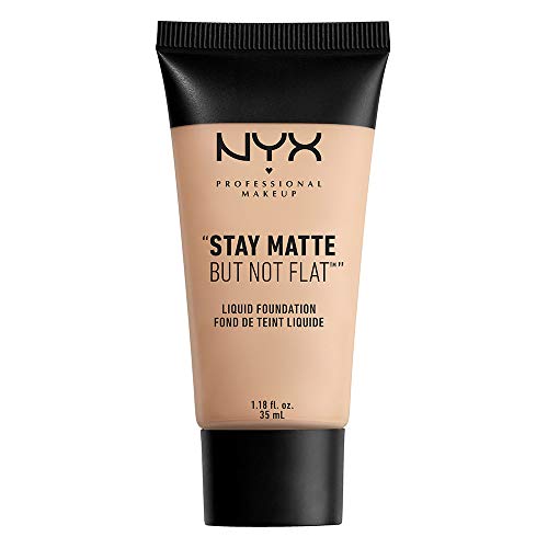 NYX PROFESSIONAL MAKEUP Stay Matte But Not Flat Liquid Foundation, Porcelain, 1.18 Ounce