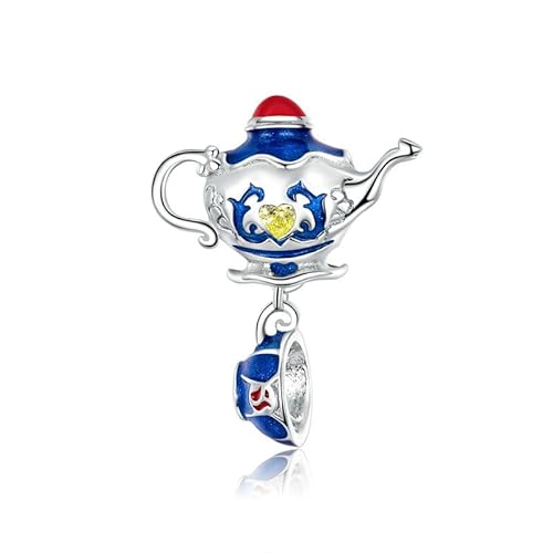 Charm Teiera Tazza La Bella e la Bestia per Disney in argento 925 - Les Folies per Pandora