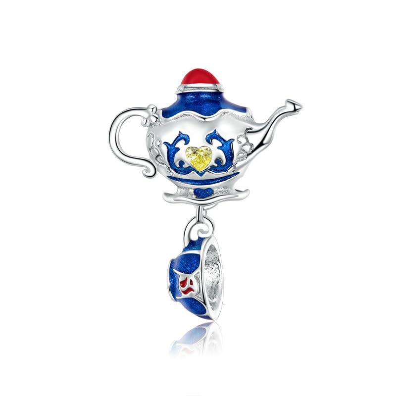 Charm Teiera Tazza La Bella e la Bestia per Disney in argento 925 - Les Folies per Pandora