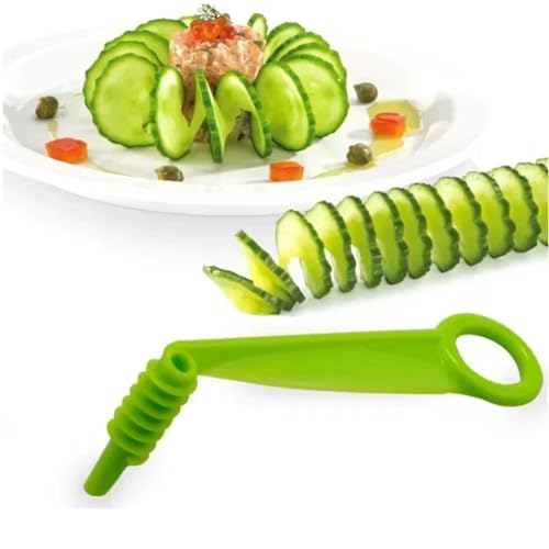 Cortador manual en espiral plástico para verduras miniatura 4