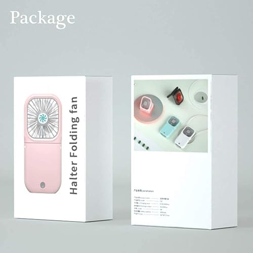 Miniatura 7 de Allxin Ventilador de cuello portátil mini ventilador de mano silencioso plegable USB recargable funciona para oficina en casa viajes al aire libre