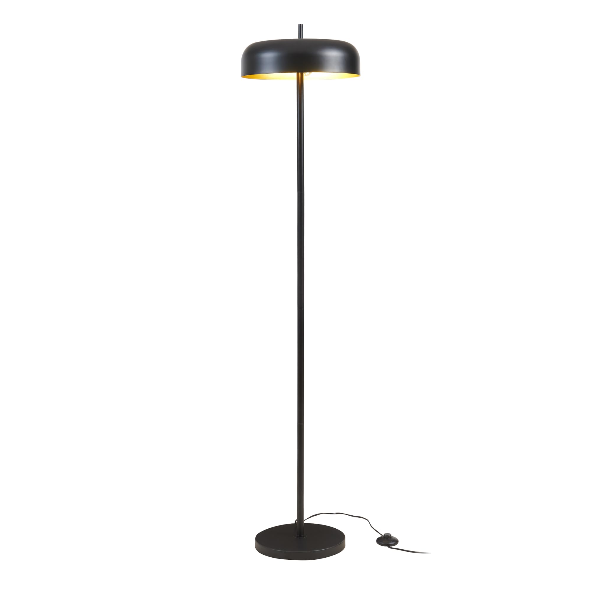 lux.pro Lámpara de Pie Barton Moderna Lámpara de Lectura para Despacho Salón Dormitorio Versátil Estable 2x E27 60W Metal Altura 159 cm Pantalla: 10x35 cm - Negro