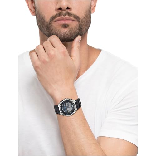 Casio AE-2000W-1AVCF Men's AE2000W-1AV Silver-Tone and Black Multi-Functional Digital Sport Watch