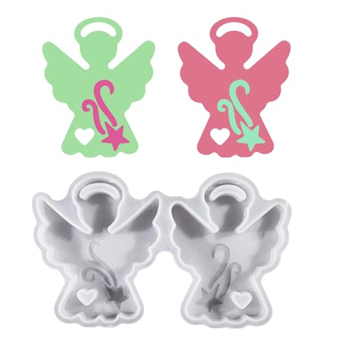 YiQinzcxg Estatua de alas vela molde de silicona resina epoxi moldes de silicona para velas hechas a mano jabón cemento yeso moldes de silicona