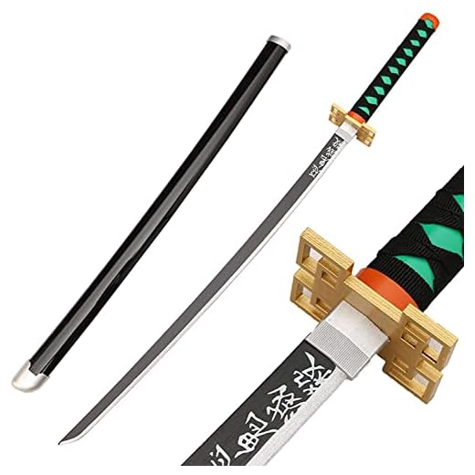 ZNLVZSH Demon Blade Épée de samouraï en Bois, Anime Cosplay Ninja Sword Props, pour Les Fans de Noël ou d'anniversaire Anime Lovers Jouets décoratifs, 41 Pouces, Tokitou Muichirou
