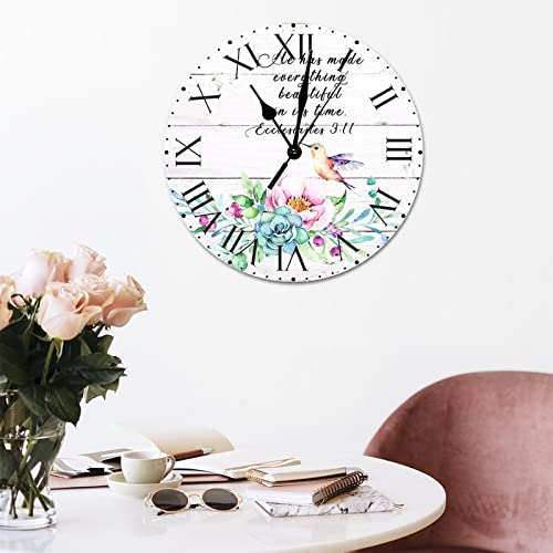 Horloge murale citation He Has Made Everything Beautiful pour la maison