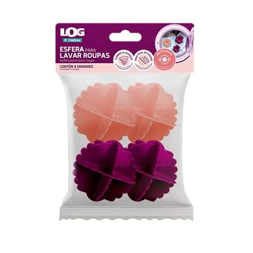 Esfera para Lavar Roupas, Pacote com 4 unidades, Linha Log, Ordene