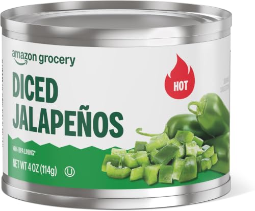 Image of Amazon Fresh, Diced Jalapeno Peppers, Hot, 4 Oz (Pack of 6)