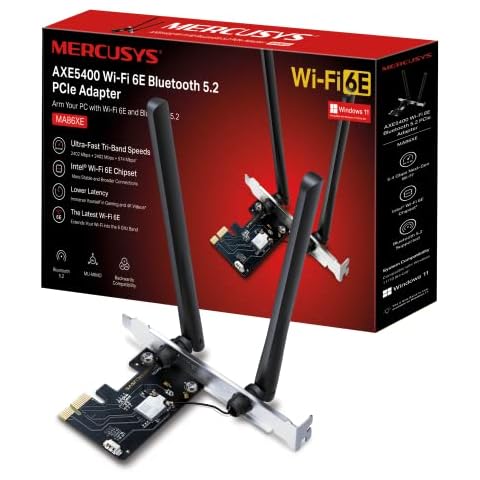 Tarjeta de Red MERCUSYS MA86XE Wi-Fi 6E con Bluetooth 5.0 Cover