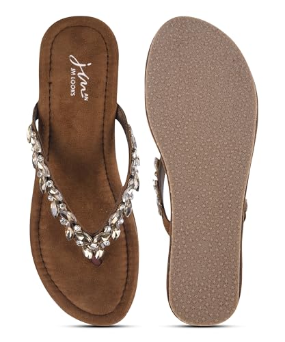 Image of JM LOOKS Women Elegant Embellished Platform Wedge Sandals Designed for Comfort and Statement Style