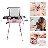 Zoom IMG-2 valigetta cosmetica rosa trolley tavolo Zoom IMG-2 valigetta cosmetica rosa trolley tavolo