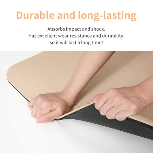Yoga Mat Non Slip Anti-tear,extra thick-2/5 inch（10MM）High Resiliency Professional POE Yoga Mats for Women Men Kids,72"x24"inch,Workout, Yoga, Pilates and Floor Exercise, with Carrier Strap - Image 5