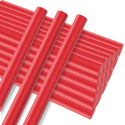 Image of CroBlissful 40 Pcs Paintless Dent Repair Glue Sticks PDR Glue Hot Sticks Paintless Dent Repair Tool for Car Restoration Remover Tool Set (Red)