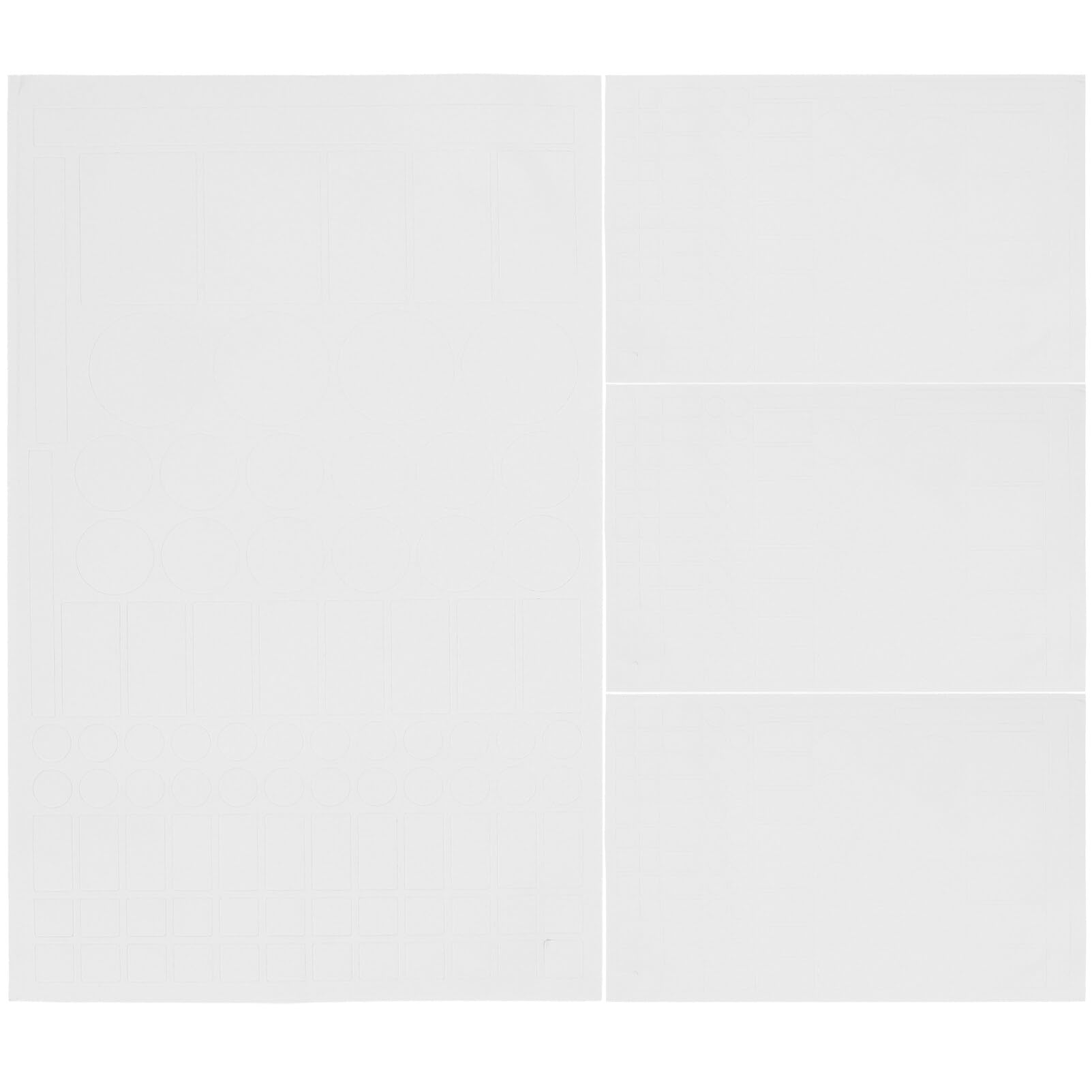 EXCEART LED Light Blocking Stickers 4 Sheets Light Dimming LED Filters Light Shading Stickers for Routers, TV LED Covers Blackout(White)