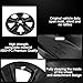 Glossy Black Wheel Skins Compatible with 2019-2024 Toyota RAV4/RAV4 Hybrid ;Set of 4 Pcs;17 inch