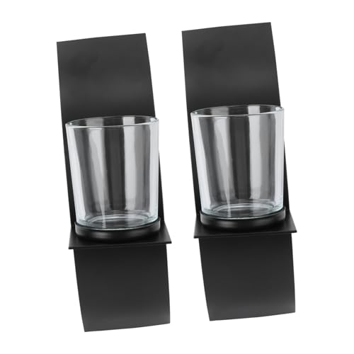 ULDIGI 2pcs Wall-Mounted Iron Candlestick Holders Modern Decorative Candle Holders for Home Cafe and Hotel Simple and Elegant Design for Creating Warm Ambiance