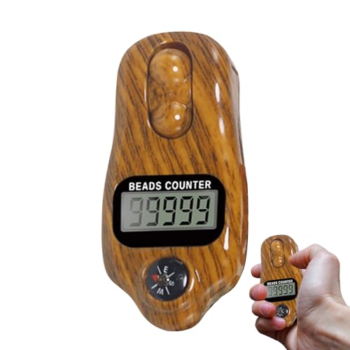Clicker de dedo, temporizador digital ajustable de cuentas – Dispositivo de conteo eléctrico de mano para hombres y mujeres, oración, alivio del estrés, deportes, yoga, relajación al aire libre