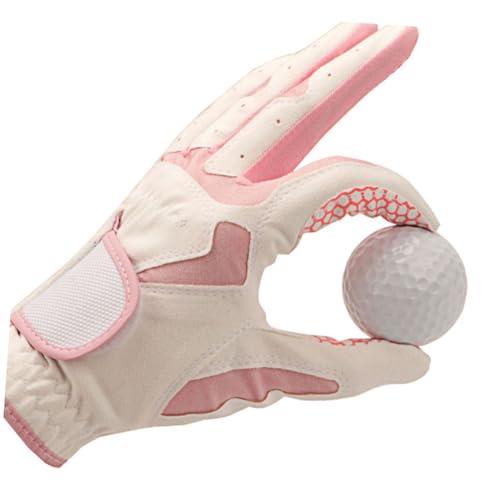 Guantes golf mujer Kombiuda antidesgaste para evitar callos en el gimnasio con malla rosa 4