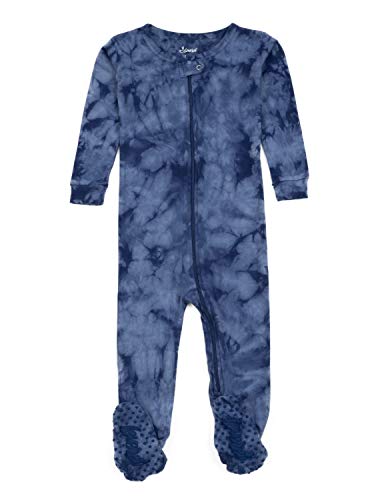 Leveret Kids & Toddler Footed Pajamas Boys Girls 100% Cotton Tie Dye (Size 3 Months-5 Years)
