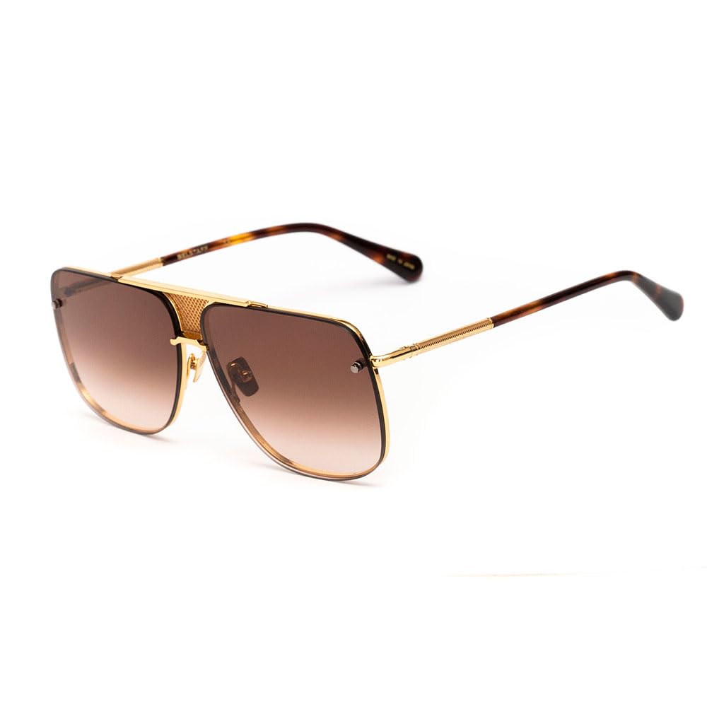Belstaff Men's SEXTON-GUN-TITANIUM-W Sunglasses - Gold - Titanium