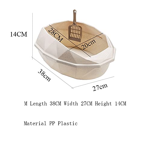 Cajas de Arena Caja de Basura de plástico Desmontable Caja de Arena semicerrada Anti-Splash Cat Roseable Catpans Mascotas Limpieza de Inodoro Suministros Arenero ​Gatos