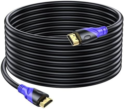 Rommisie 4K/60HZ HDMI Kabel 10m (HDMI 2.0,18Gbps) High-Speed vergoldete Anschlüsse,Ethernet Audio Return Video 4K, Full HD1080p, 3D-kompatibel Blu-Ray Laptop PS9/5/3 PC HDTV